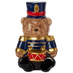 Home Essentials 87oz Blue Nutcracker Teddy Bear Cookie Jar