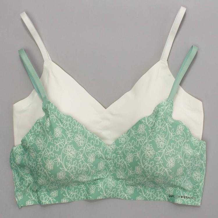 Womens Lucky Brand 2pk. Micro Laser Bralettes - LVD22851BV2