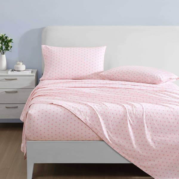Laura Ashley Scallop Dollop 100% Cotton Sheet Set - image 