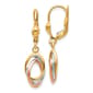 Gold Classics(tm) 14kt. Tri-Color Dangle Lever Back Earrings - image 1