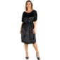Plus Size 24/7 Comfort Apparel Off The Shoulder Velvet Dress - image 1