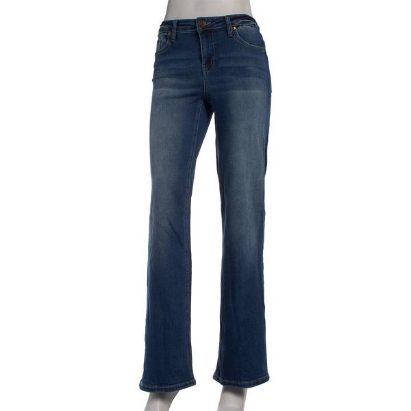 Juniors YMI® Classic Mid Rise Wide Leg Denim Jeans