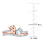 Gemstones Classics&#8482; 10kt. Rose Gold Morganite & Aquamarine Ring - image 5