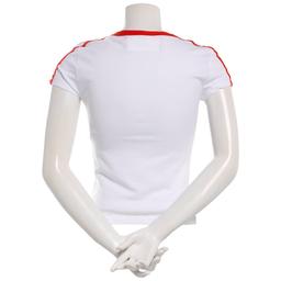 Juniors Derek Heart Short Sleeve Graphic Ringer Tee - White