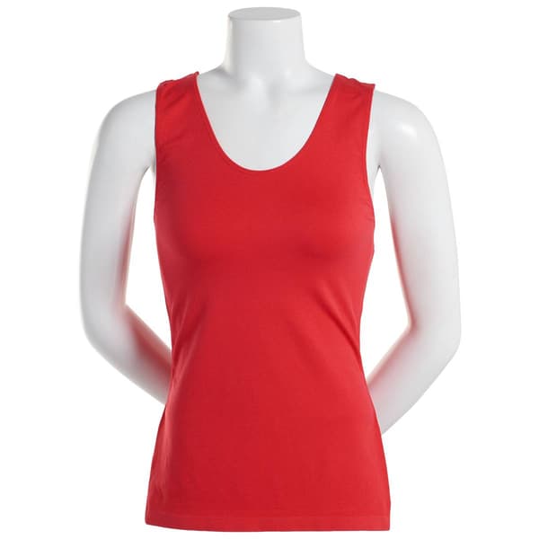 Womens Runway Ready Seamless Wide Strap Crew Neck Tank Top