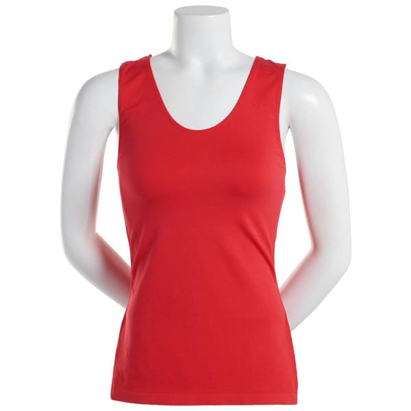 Womens Runway Ready Seamless Wide Strap Crew Neck Tank Top - image 