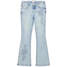 Girls(7-16) Squeeze Butterfly Patch Flare Jeans