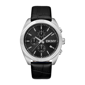 Mens DKNY Bezel Chronograph Black Leather Watch - DK1G134L0035 - image 1
