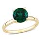 Gemstone Classics&#40;tm&#41; 10kt. Gold Lab Created Emerald Solitaire Ring - image 1