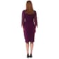 Womens Connected Apparel 3/4 Sleeve Side Ruched Sheath Dress - image 3