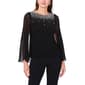 Womens MSK Sheer Sleeve Faraj Beaded Top - image 1