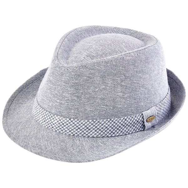 Mens Scala Gingham Trim Fedora - image 