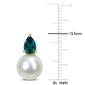 Gemstone Classics&#8482; Freshwater Pearl & Alexandrite Stud Earrings - image 2