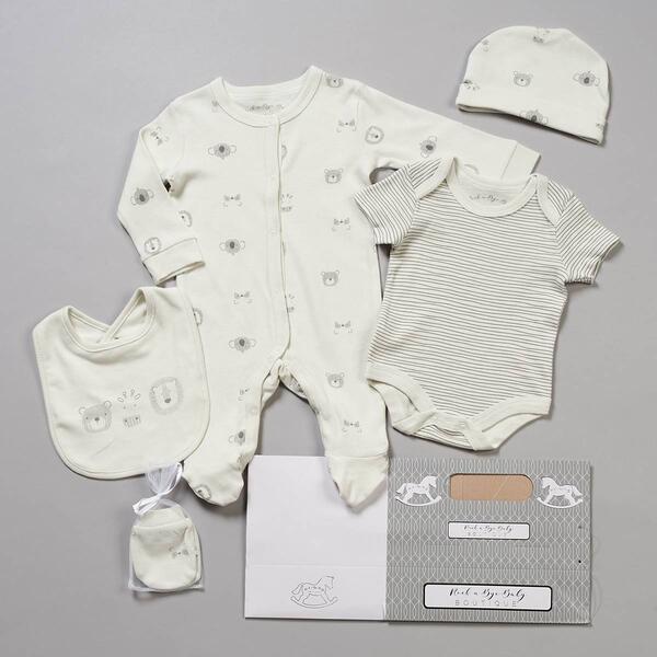 Baby Boy &#40;NB-6M&#41; Rock A Bye Baby 5pc. Safari Hanging Layette Set - image 