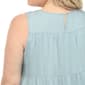 Plus Size White Mark Sleeveless Tiered Chambray Midi Dress - image 5