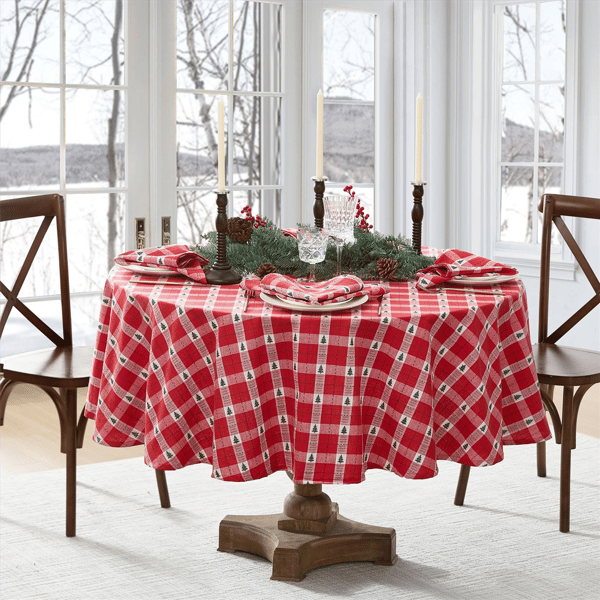 Threadmade Sherwood Tree Dobby Cotton Tablecloth