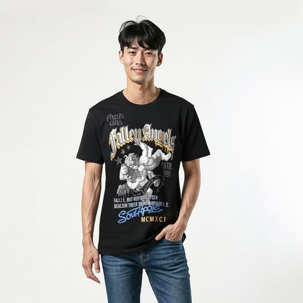 Young Mens SOUTHPOLE Fallen Angel Foil Tee