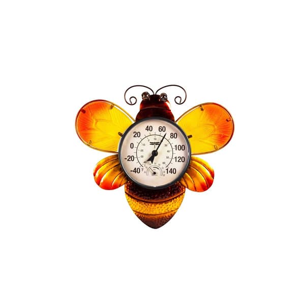 Evergreen Bee Outdoor Wall Thermometer - image 
