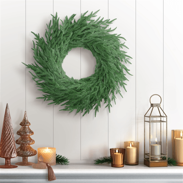 Puleo International 24in. Soft PE Christmas Wreath