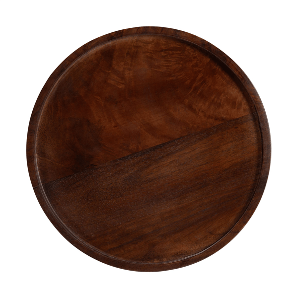 Baxton Studio Janaki Tray Top Drink Table with Marble Base