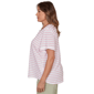 Plus Size Hearts of Palm Bloom Service Tropical Stripe Blouse - image 4