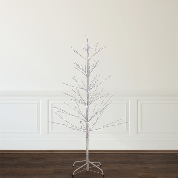 Northlight 4ft. LED Pure White Lights Birch Christmas Twig Tree