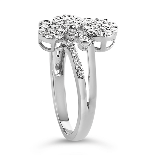 Haus of Brilliance 1/2ctw. Diamond Scatter Composite Bypass Ring