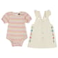 Toddler Girl 7 For All Mankind&#174; Denim Jumper & Stripe Bodysuit - image 4