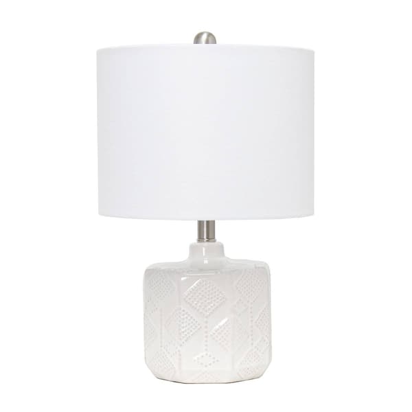 Lalia Home Contemporary Bohemian Ceramic Bedside Table Lamp
