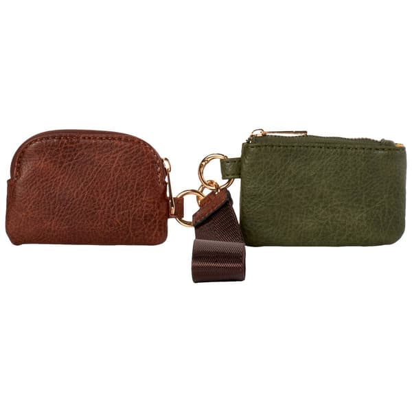 Womens DS Fashion 2 Piece Cardcase With Wristlet - Olive/Brown