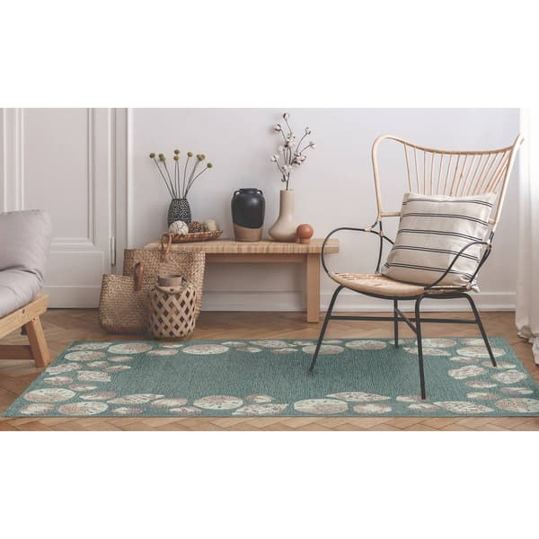Liora Manne Capri Seashell Border Indoor/Outdoor Area Rug