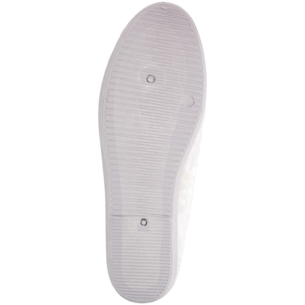 Womens Ashley Blue Canvas Lace Slip On Flats
