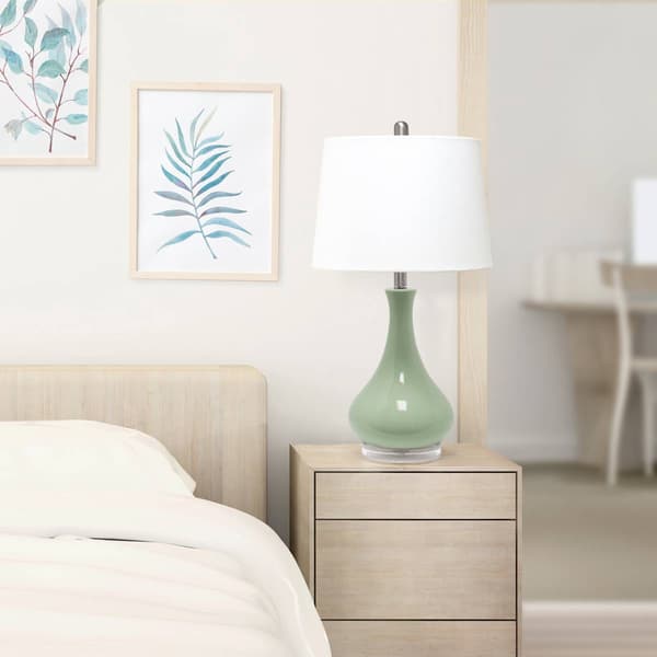 Simple Designs 26.2in. Ceramic Tear Drop Table Lamp