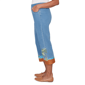 Womens Alfred Dunner Beachcomber Beach Embroidery Denim Capris - image 4