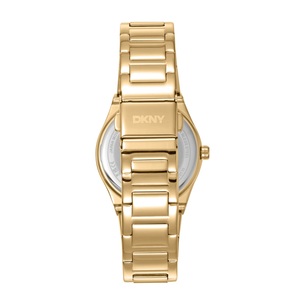 Womens DKNY Jewel-Encrusted Dial Gold-Tone Watch - DK1L102M0225