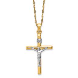 Gold Classics(tm) 14kt. 18in. Crucifix Pendant Necklace