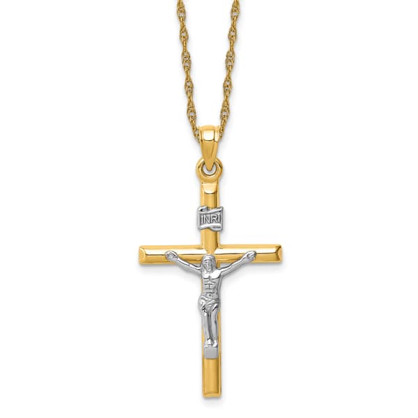 Gold Classics(tm) 14kt. 18in. Crucifix Pendant Necklace - image 