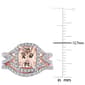Gemstone Classics&#8482; 10kt. Rose Gold Cushion Bridal Set - image 3