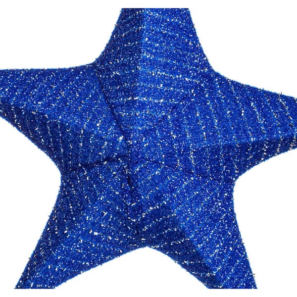 Evergreen Large Lighted Blue Fabric Star