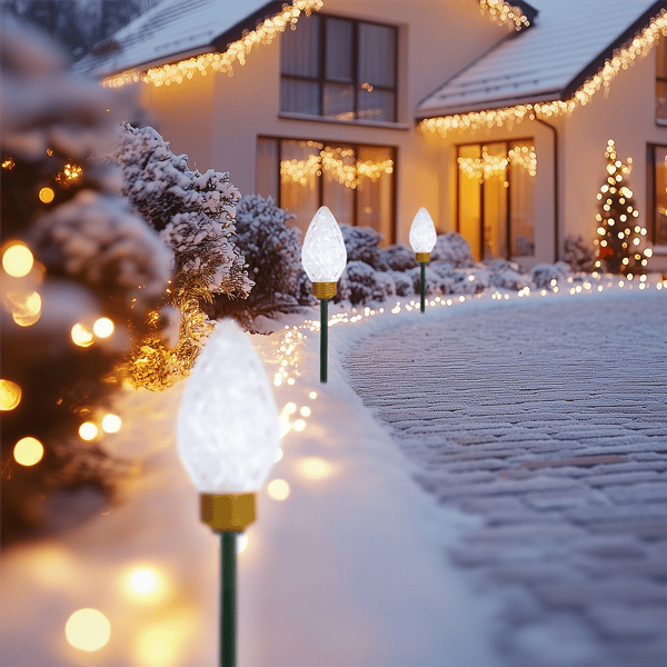 Northlight 3ct. LED Faceted Jumbo Christmas Pathway Markers