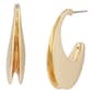 Steve Madden Gold Oval Flat Huggie Earrings - image 1