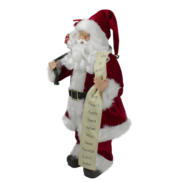 Northlight Santa Claus with Naughty or Nice List Christmas Figure