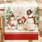 Threadmade Snowman Winterland Holiday Snowflake Table Runner - image 2