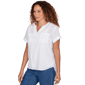 Womens Hearts of Palm All Sun and Games Woven Eyelet Blouse - image 3