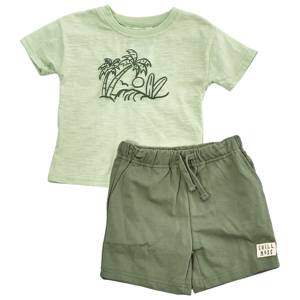 Toddler Boy Stitch & Stone Graphic Oversized Tee & Shorts Set - image 
