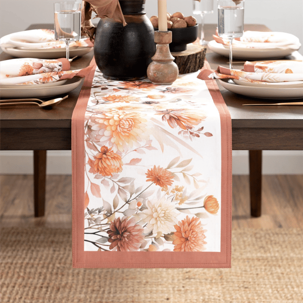Threadmade Autumn Blooms Table Runner