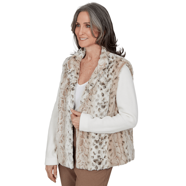 Womens Alfred Dunner Regent Street Faux Fur Jacket