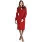 Womens Nina Leonard Long Sleeve Mock Neck Keyhole Sweater Dress - image 1