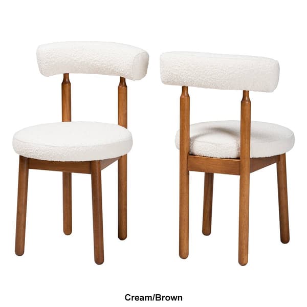 Baxton Studio Edric Modern Japandi 2pc. Dining Chair Set