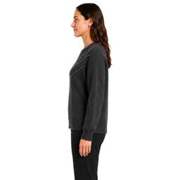 Womens Zac & Rachel Long Sleeve Chevron Embellished Sweater